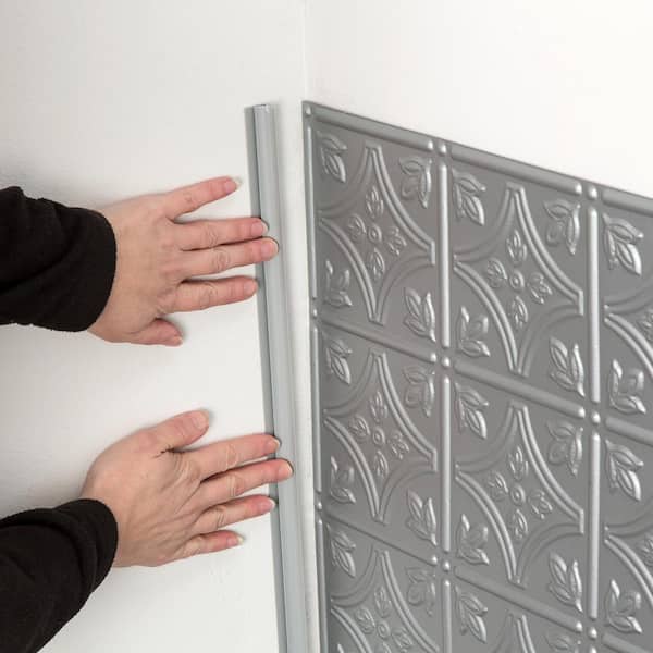 Fasade® Argent Silver Backsplash Accessory Kit - 9 Piece