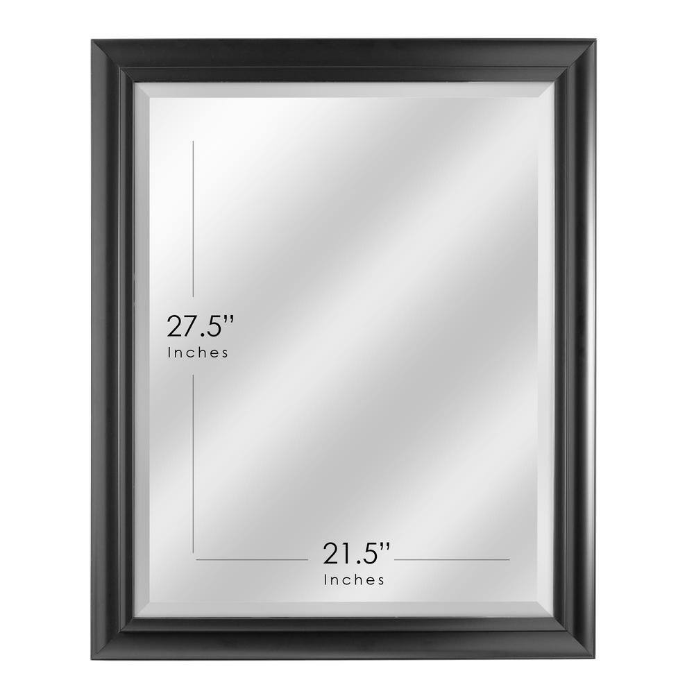 Black Framed Rectangular Beveled Wall Mirror 26" x 32"