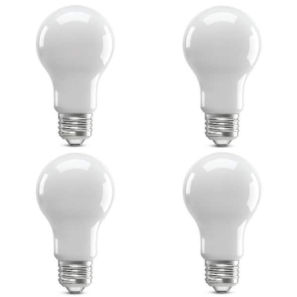 60-Watt Equivalent Daylight (5000K) Medium E26 Base A19 Enhance Dimmable General Purpose LED Light Bulb (4-Pack)
