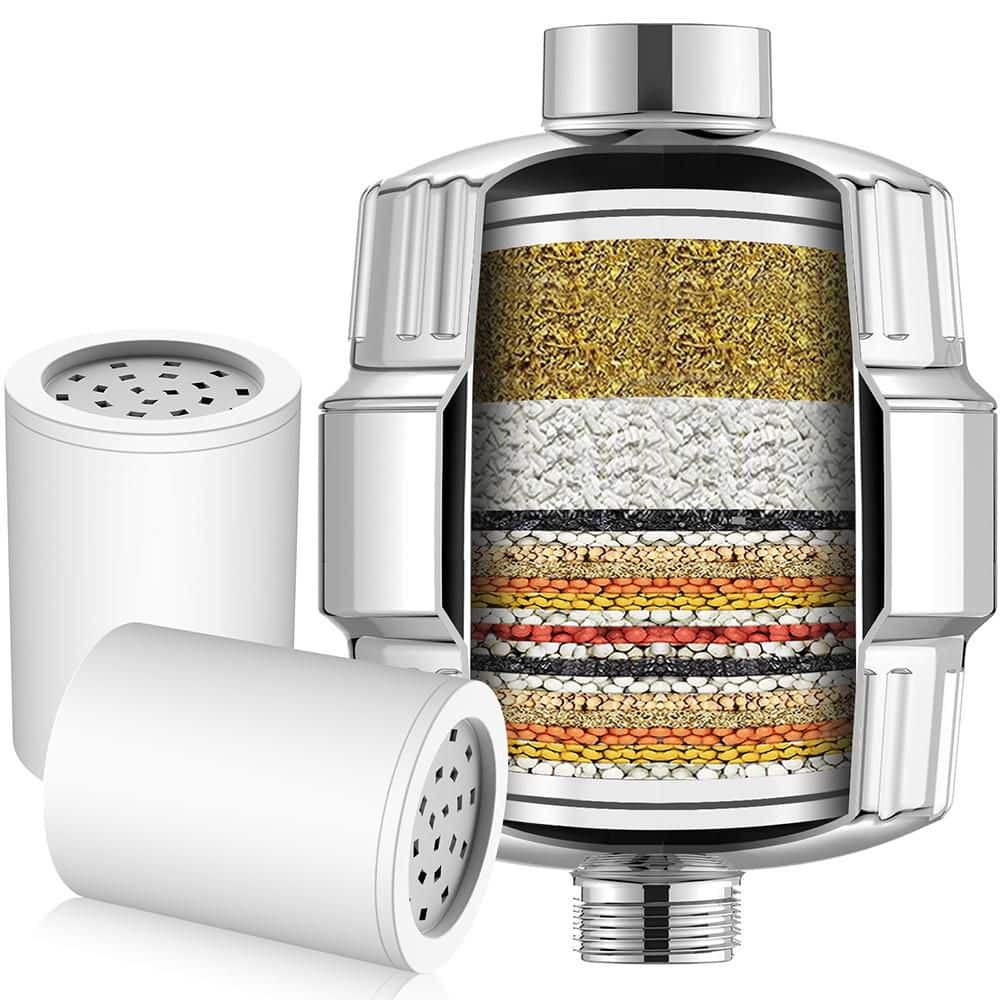 Chrome 2 Shower Filter, With Filter Cartridge 15 Stage Filtration System Removes heavy metals and odors, Easy to Install price history on PriceWatchPro