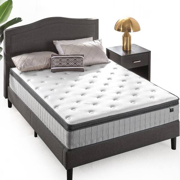 Photo 1 of 12 in. Medium Euro Top Full Comfort Support Cooling Gel Hybrid Mattress