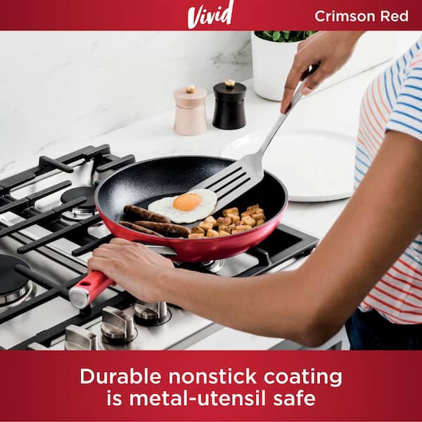 Ninja Foodi Neverstick 1.5-Qt Saucepan with Glass Lid Oven Safe Crimson Red  New 