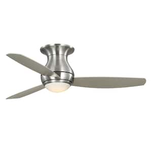 Curva Sky 52 in. Indoor Brushed Steel Ceiling Fan with Remote Control and LED Light