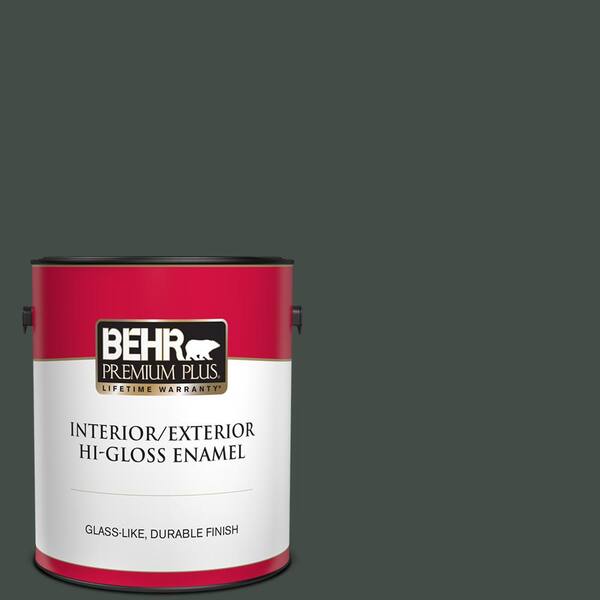 BEHR PREMIUM PLUS 1 gal. Home Decorators Collection #HDC-CL-21 Sporting Green Hi-Gloss Enamel Interior/Exterior Paint