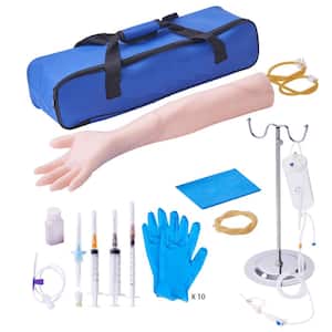 Phlebotomy Practice Kit, IV Venipuncture Intravenous Training Kit, High Simulation IV Practice Arm Kit with Carrying Bag