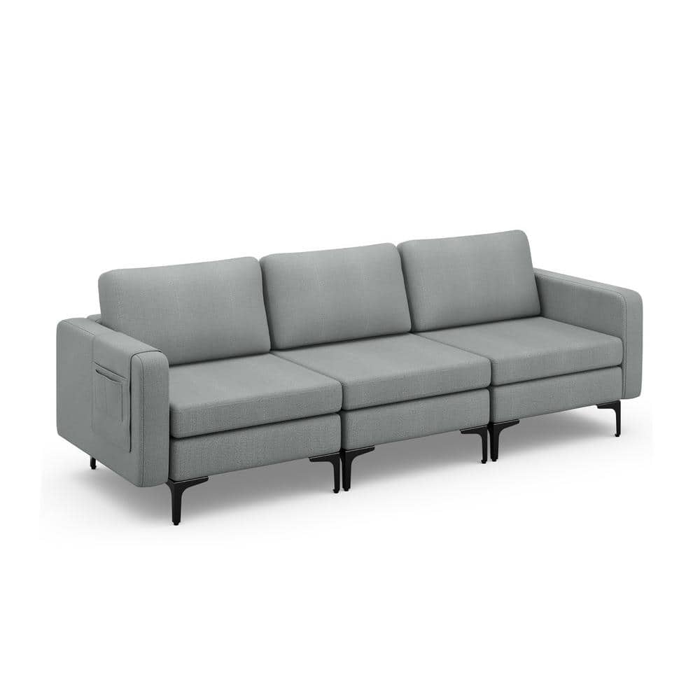Costway 94.5 in. Width Modern Modular 3-Seat Sofa Couch with 
