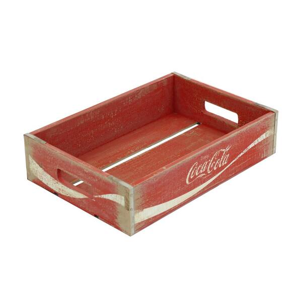 Crates & Pallet 16.875 in. x 11.5 in. x 4 in. Coca-Cola Half Crate in Vintage Red