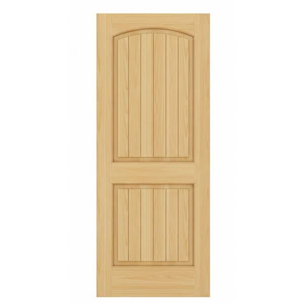 eightdoors 32 in. X 80 in. X 1-3/8 in. Unfinished 2-Panel Arch Top