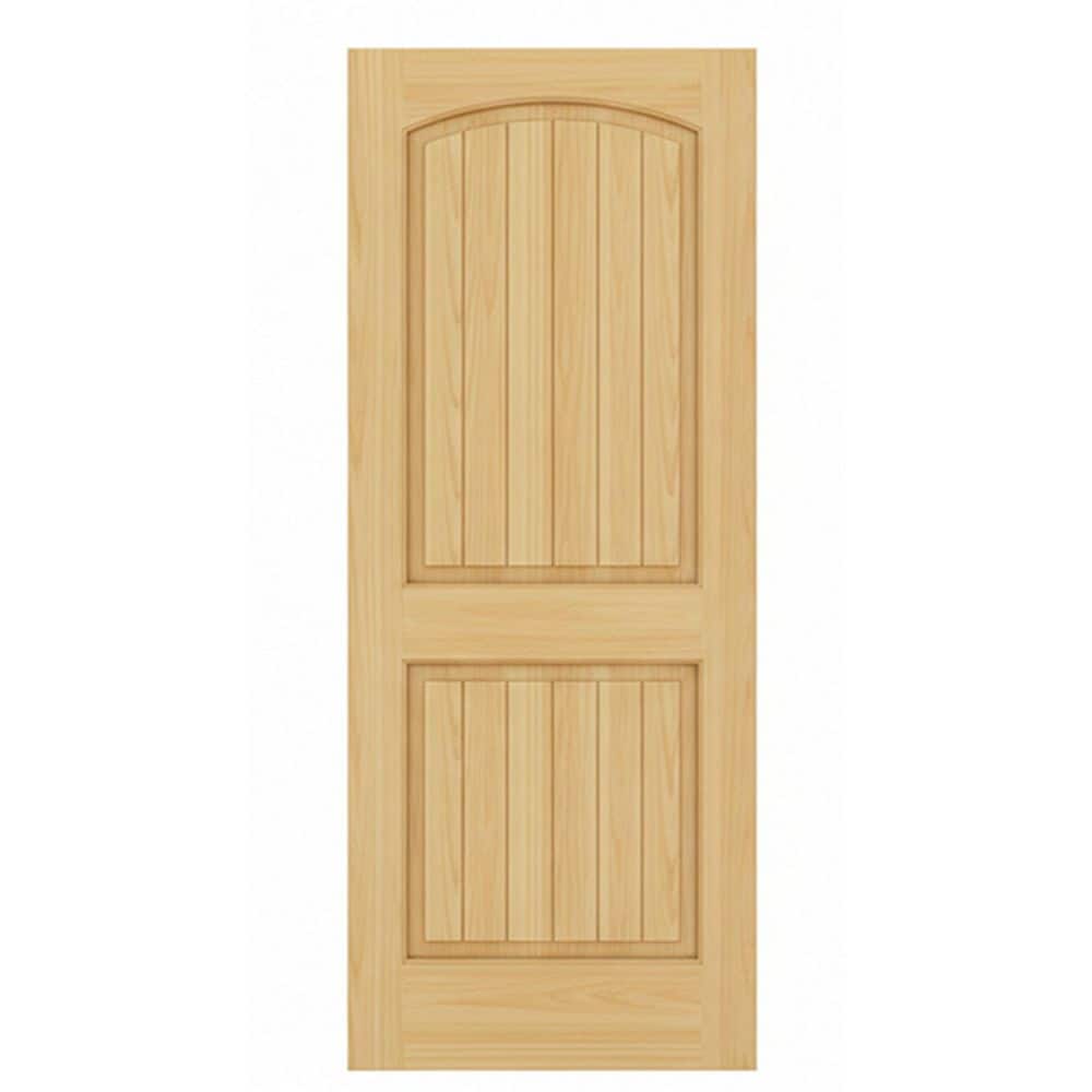 eightdoors 32 in. X 80 in. X 1-3/8 in. Unfinished 2-Panel Arch Top