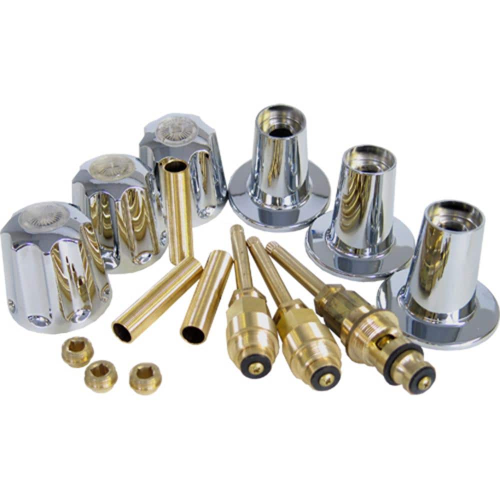 3-Handle Shower Valve Rebuild Kit with 2-Piece Escutcheon for Gerber Tub/Shower Faucets Replaces 87-215 price history on PriceWatchPro
