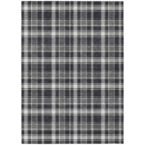 Chantille ACN563 Black 8 ft. x 10 ft. Machine Washable Indoor/Outdoor Geometric Area Rug