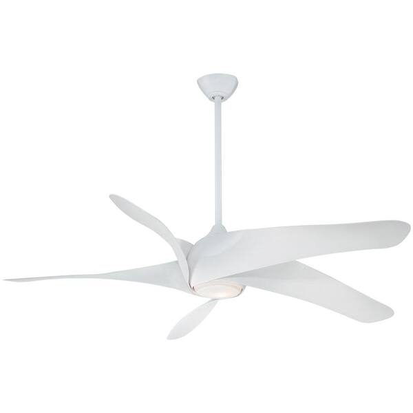 MINKA-AIRE Artemis XL5 62 in. Integrated LED Indoor White Ceiling Fan ...