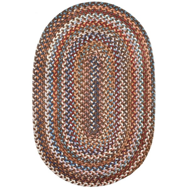 Annie Walnut 3 ft. x 5 ft. Oval Indoor Braided Area Rug