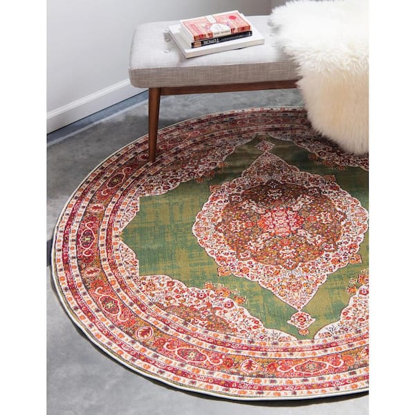 Baracoa Regla Green 5' 5 x 5' 5 Round Rug