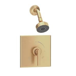 Duro 1-Handle Wall-Mounted Shower Trim in Brushed Bronze (Valve Not Included)