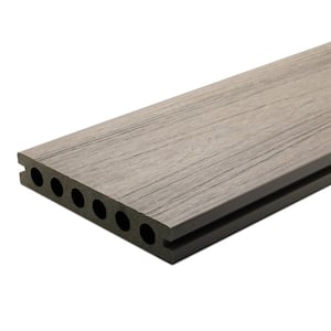 UltraShield Naturale Voyager 1 in. x 6 in. x 1 ft. Roman Antique Hollow Composite Decking Board Sample