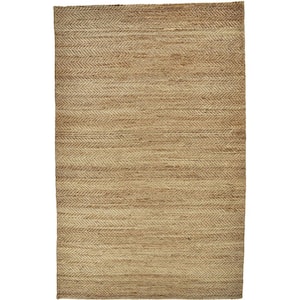 Tan Orange and Brown Solid Color 2 ft. x 3 ft. Area Rug