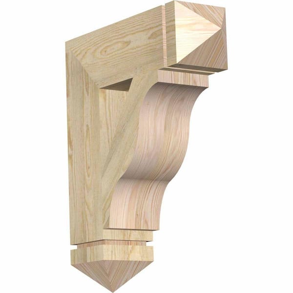 Ekena Millwork 6 in. x 26 in. x 22 in. Douglas Fir Funston Arts and Crafts Rough Sawn Bracket