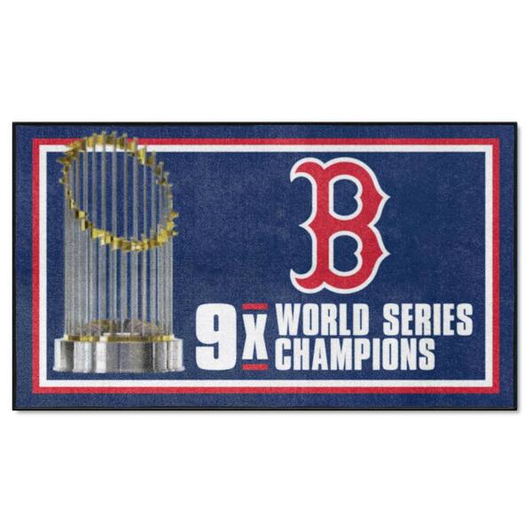 FANMATS Boston Red Sox Blue Dynasty 3 ft. x 5 ft. Plush Area Rug 36026