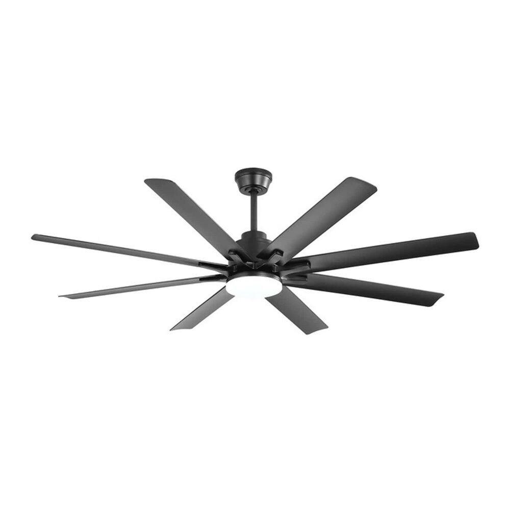 66 in. Black Downrod Mount Modern Ceiling Fan with Dimmable LED Light, 8 ABS Blades, Smart Remote Control price history on PriceWatchPro