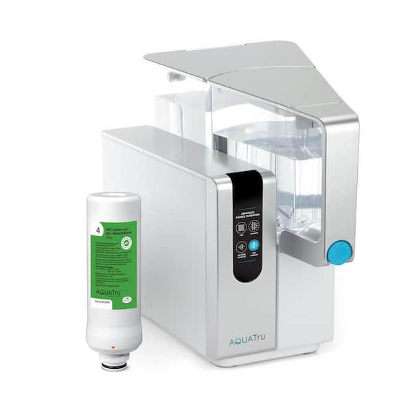 AquaTru Classic Alkaline Countertop Water Filter System with 4-Stage Ultra Reverse Osmosis Technology BPA Free