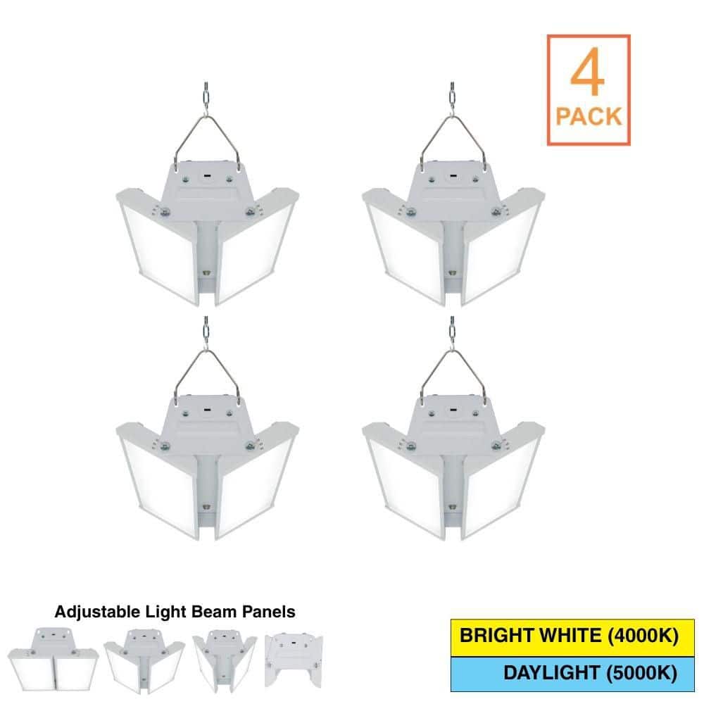 Commercial Electric 4-Pack 15 in. 19000 Lumens 138W Adjustable