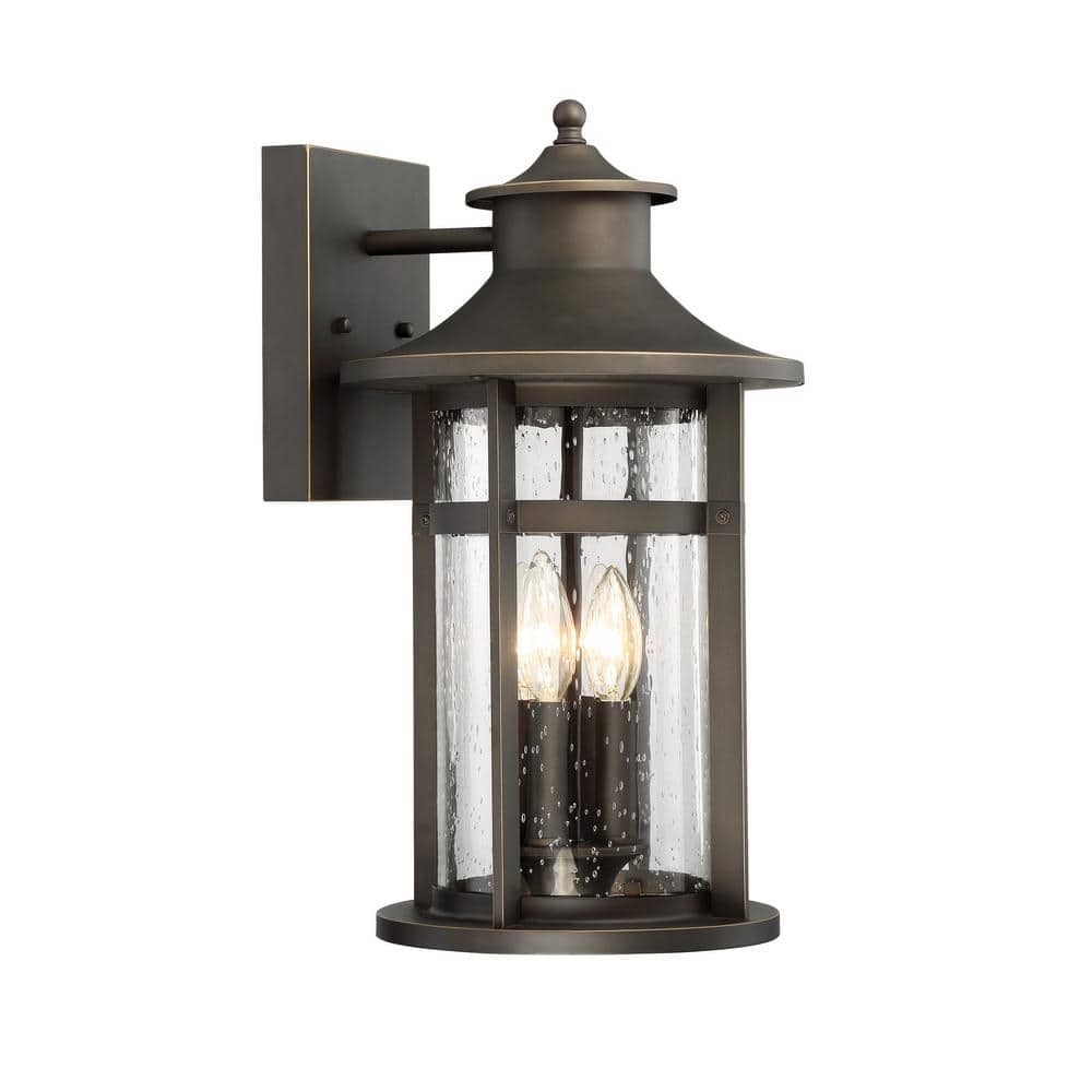 the great outdoors by Minka Lavery Highland Ridge Collection 4-Light Oil  Rubbed Bronze with Gold Highlights Outdoor Wall Lantern Sconce 72553-143C -  ..., image size:1000x1000