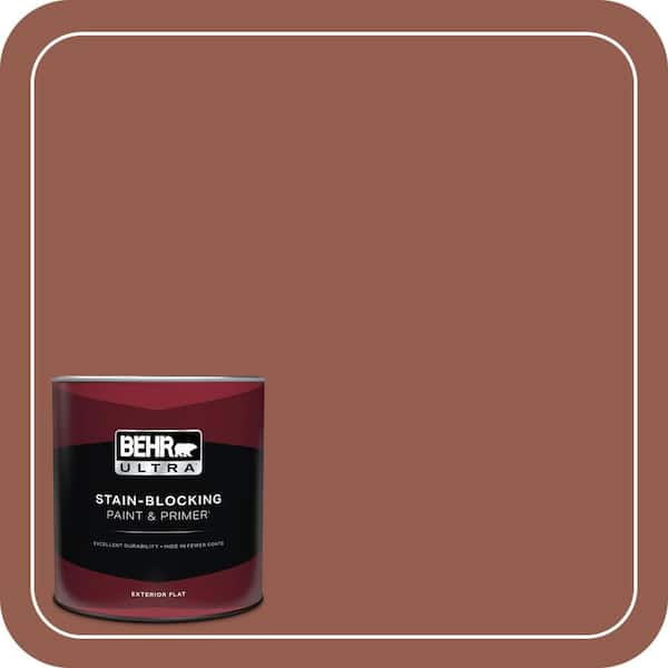 BEHR ULTRA 1 qt. #200F-6 Sequoia Grove Flat Exterior Paint & Primer