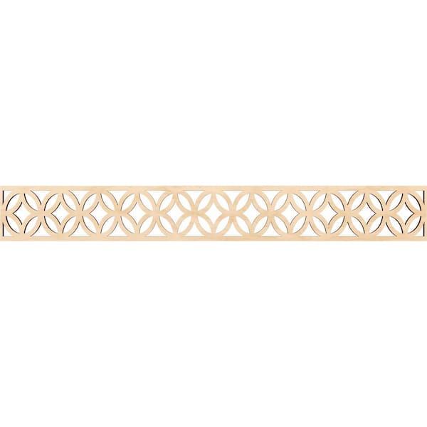 Ekena Millwork Crosby Fretwork 0.375 in. D x 46.5 in. W x 6 in. L Birch Wood Panel Moulding