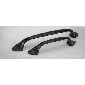 Sheffield Collection 8 1/16 in. (205 mm) Matte Black Traditional Curved Barn Door Pull