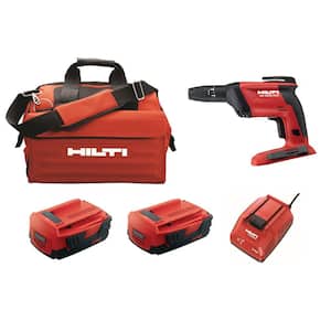 22-Volt Cordless Brushless SD 4500 Drywall Screwdriver Kit with Charger, (2) 2.6 Ah Batteries Pack, Bit and Bag