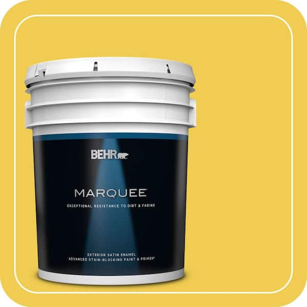 BEHR MARQUEE 5 gal. #P310-6 Radiant Sun Satin Enamel Exterior Paint & Primer