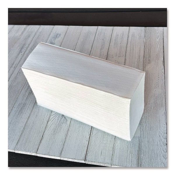 Structured Multifold Towels, 1-Ply, 9 x 9.5, White, 250/Pack, 16 Packs/Carton