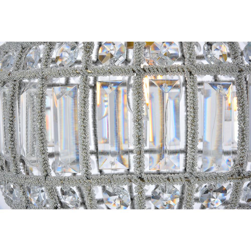 French Gold Crystal Globe Pendant Light with Royal Cut Crystals