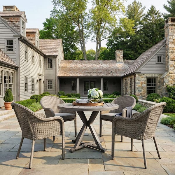 home depot martha stewart patio umbrella Kids' Outdoor Refresh your patio space with the chic style and cozy comfort of this MARTHA STEWART Bedford Patio Dining Set Polytrends 10 Ft. Solar Power