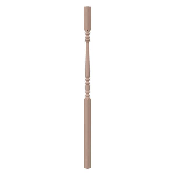 EVERMARK Stair Parts 41 in. x 1-1/4 in. 5205 Unfinished Hemlock Square Top Wood Baluster for Stair Remodel
