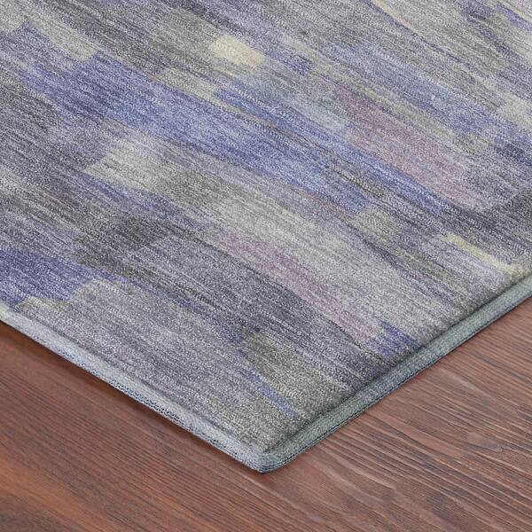 Mayfield Premium Machine Washable Abstract AMF2266 Purple 10 ft. x 14 ft. Area Rug