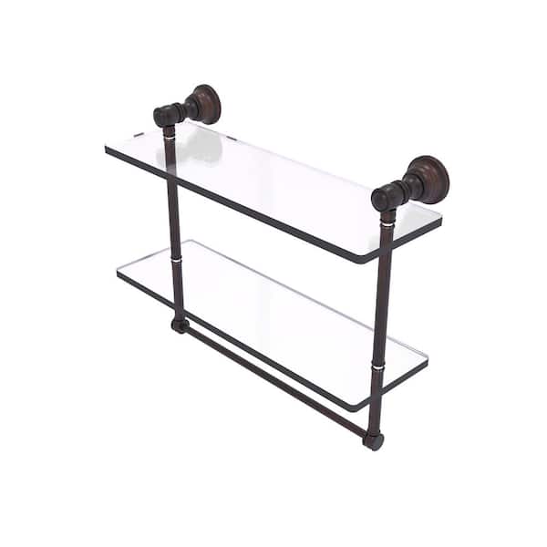 Allied Brass Carolina Collection 24-in Towel Shelf in Venetian Bronze Allied Brass Carolina Collection 24-in Towel Shelf in Venetian Bronze