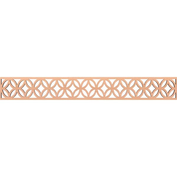 Crosby Fretwork 0.375 in. D x 46.5 in. W x 6 in. L Alder Wood Panel Moulding