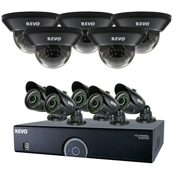 Revo 16-Channel 2TB 960H DVR Surveillance System with (10) 700 TVL 100 ft. Night Vision Cameras