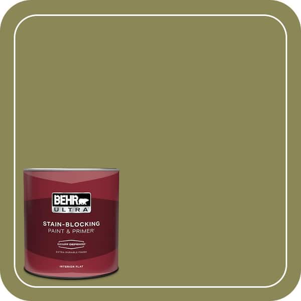 BEHR ULTRA 1 qt. #S340-6 Fertile Green Extra Durable Flat Interior Paint & Primer