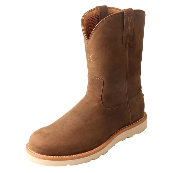 Wedge sole slip on work boots Clearance