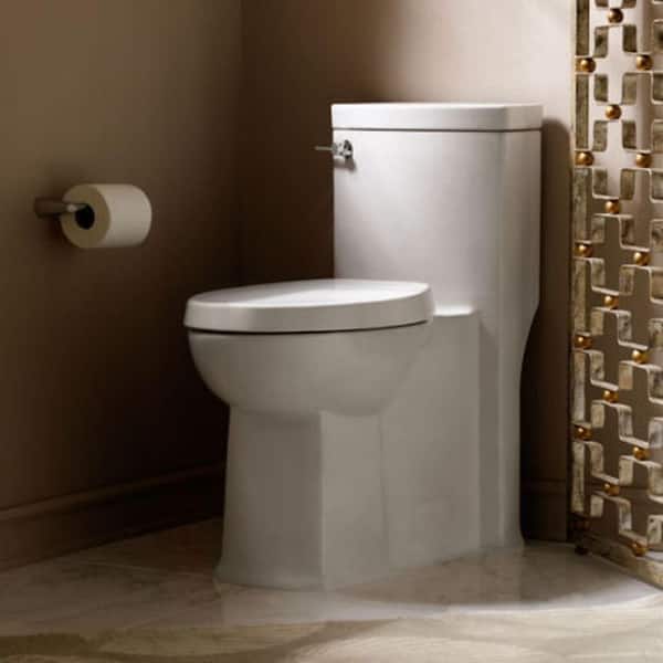 Boulevard FloWise Tall Height 1-Piece 1.28 GPF Single Flush Elongated Toilet with Concealed Trap-Way in White