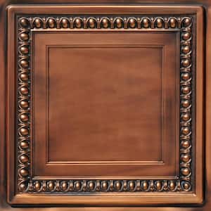 Cambridge 2 ft. x 2 ft. PVC Glue-up or Lay-in Ceiling Tile in Aged Copper