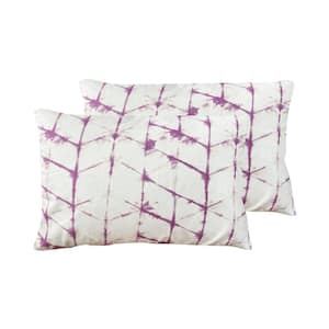 Roxanne Tie Dye 2-Piece Microfiber Purple Pillowcase Pair