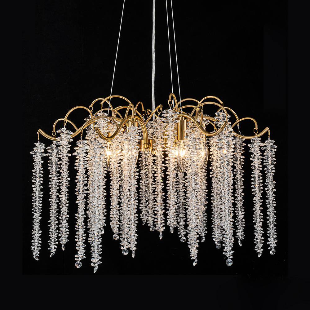 EDISLIVE Theodora Modern Contemporary 6-Light Brass Chandelier with ...