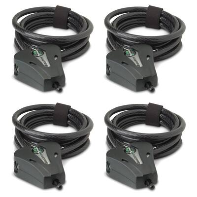 6 ft. Black Master Python Security Lock Cable for Game Cameras (4-Pack)