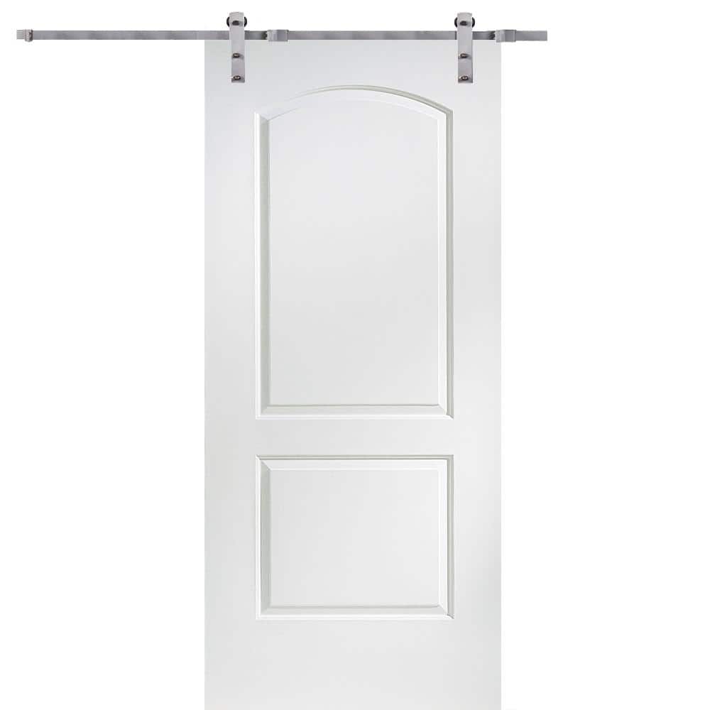 32 in. x 80 in. Primed Molded MDF Caiman Sliding Barn Door with Hardware Kit price history on PriceWatchPro