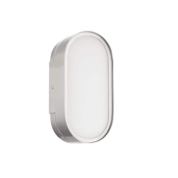 CRAFTMADE Alamere Contemporary 1-Light Satin Brass Finish Dimmable LED Wall Sconce with Clear Seeded Glass