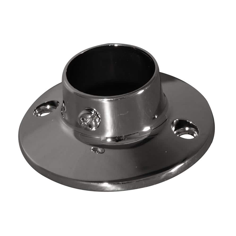 2-2/4 in. Heavy Round Shower Rod Flanges in Polished Chrome price history on PriceWatchPro